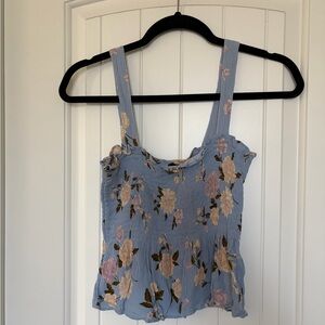 American Eagle Outfitters Blue Floral Camisole